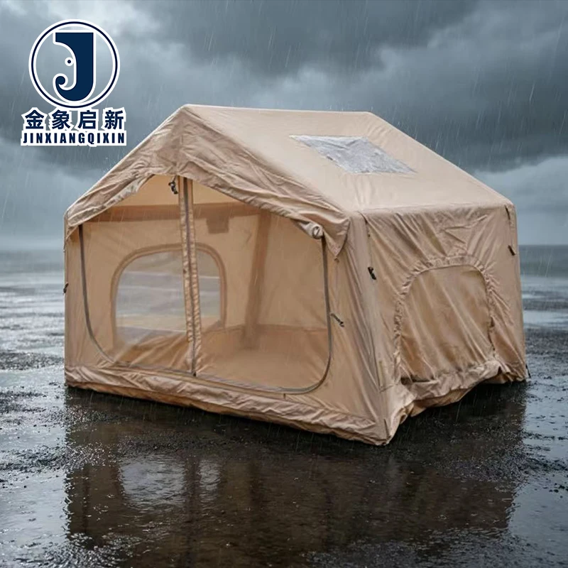 Camping Inflatable Tent 5-8 Person Quick Automatic Opening 4-Season Waterproof Family Outdoor Shelter