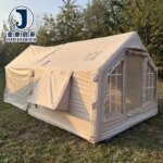 PVC Inflatable Camping Tent 8-10 Person Quick Automatic Opening Four-Season Outdoor Family Air Shelter
