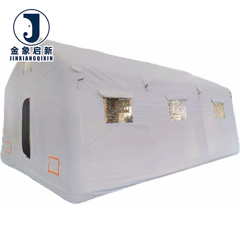 Inflatable Camping Tent with Quick Auto Opening Waterproof UV-Resistant PVC for Outdoor Shelter and Emergency Relief