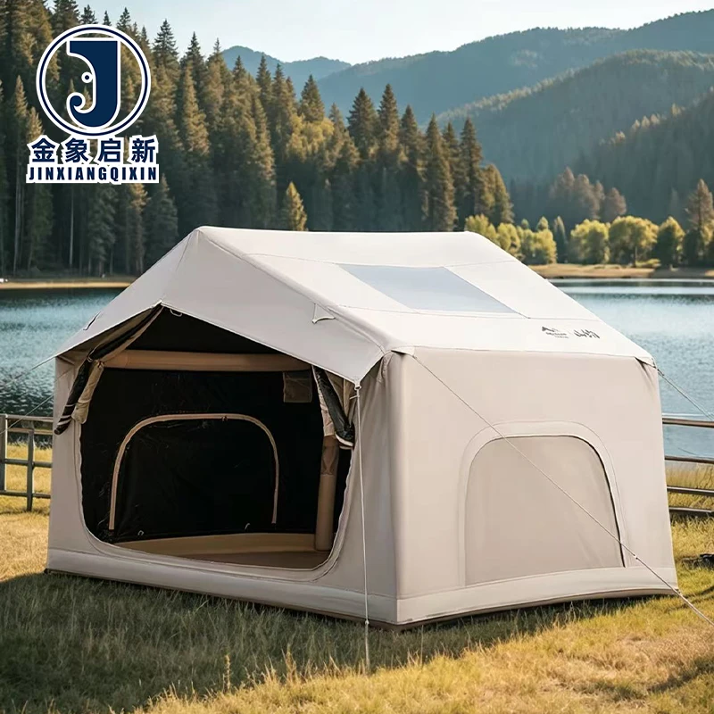 Waterproof Inflatable Camping Tent with Quick Automatic Opening for 6-8 Person Outdoor Glamping
