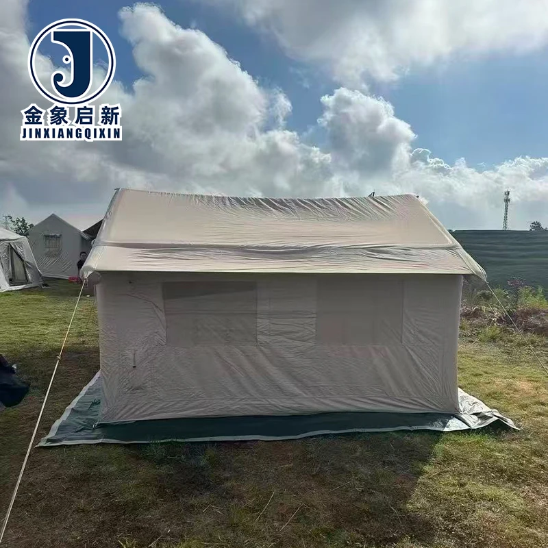Automatic Opening Inflatable Camping Tent 4-6 Person Oxford Waterproof for Disaster Relief Emergencies