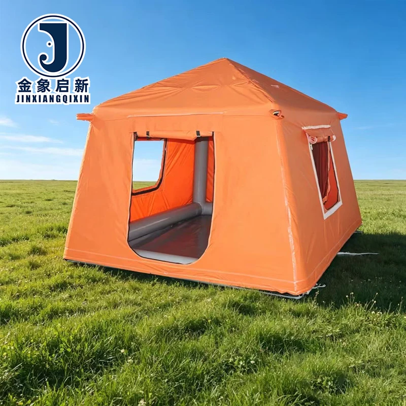 PVC Inflatable Camping Tent 4-6 Person with Quick Automatic Opening for Summer Outdoor Trip