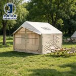 PVC Inflatable Camping Tent 4-Season >3000mm Waterproof Quick Automatic Opening for Family Shelter