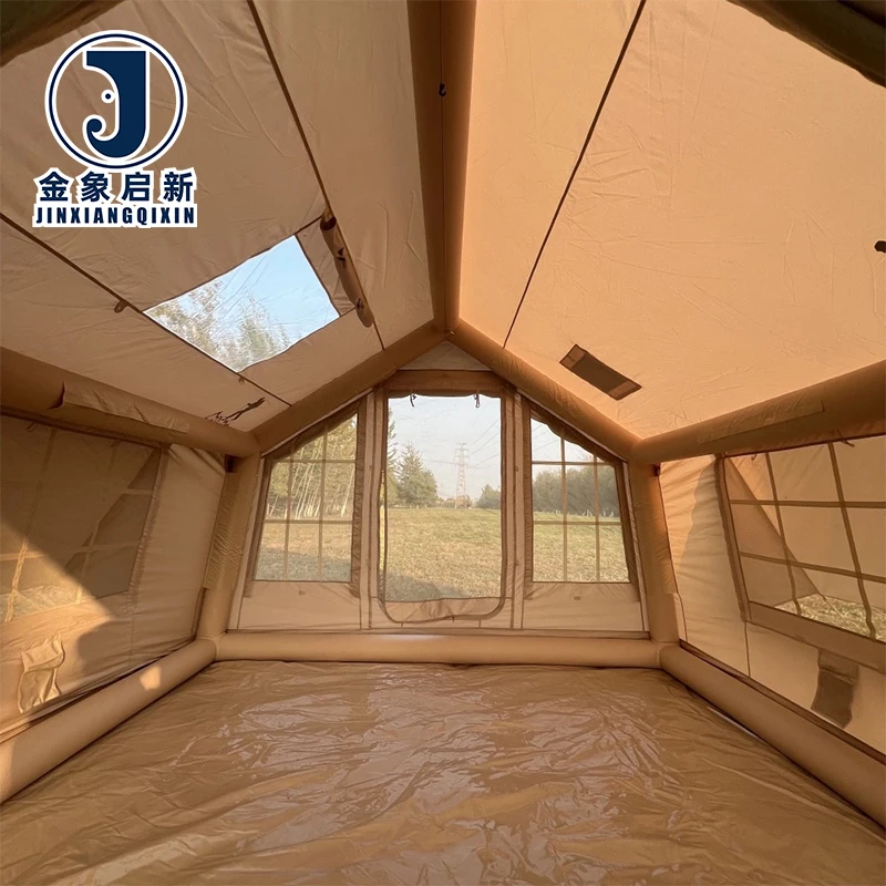 Inflatable Camping Tent 2-3 Person Quick Automatic Opening PVC Waterproof UV Resistant Four-Season