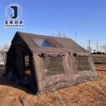 PVC Inflatable Camping Tent 8-10 Person Quick Automatic Opening Four-Season Outdoor Family Air Shelter