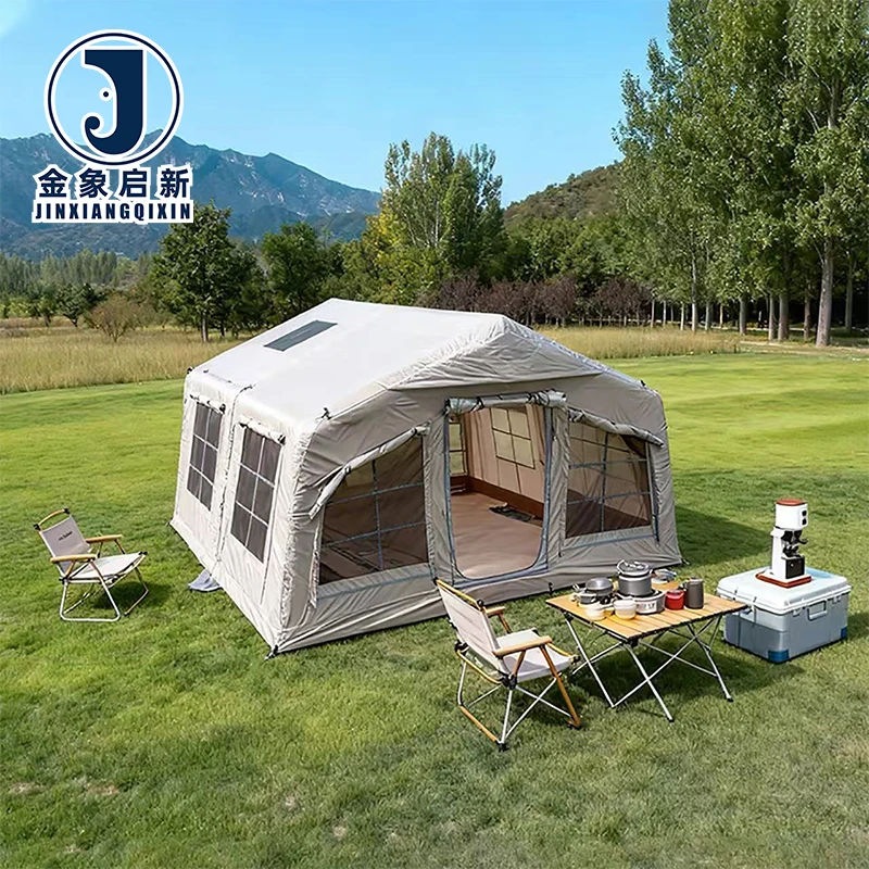 PVC Inflatable Camping Tent 4-6 Person with Quick Automatic Opening for Summer Outdoor Trip