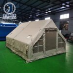 PVC Waterproof Inflatable Camping Tent with Automatic Opening for Four-Season Emergency Use