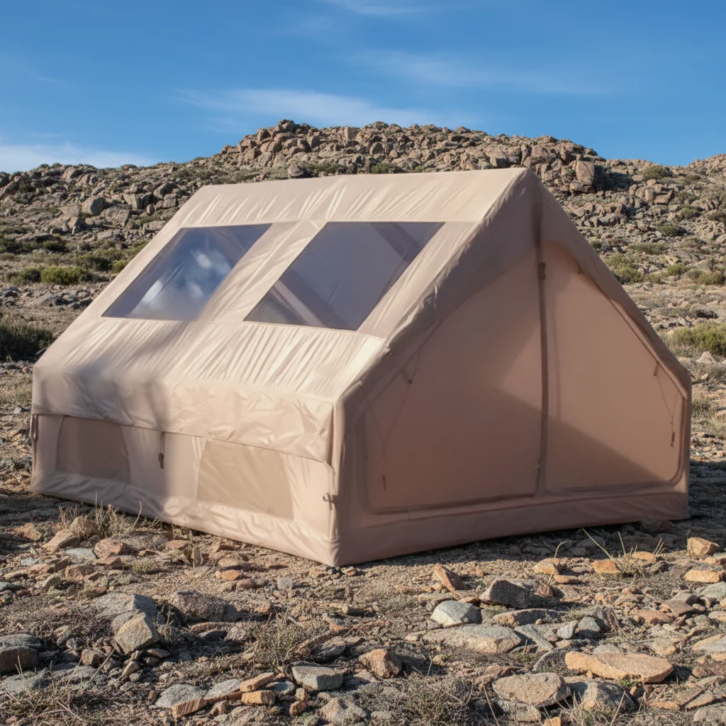 PVC Inflatable Camping Tent Quick Automatic Opening 4-Season Waterproof UV-Resistant for 2-8 Person Outdoor Use