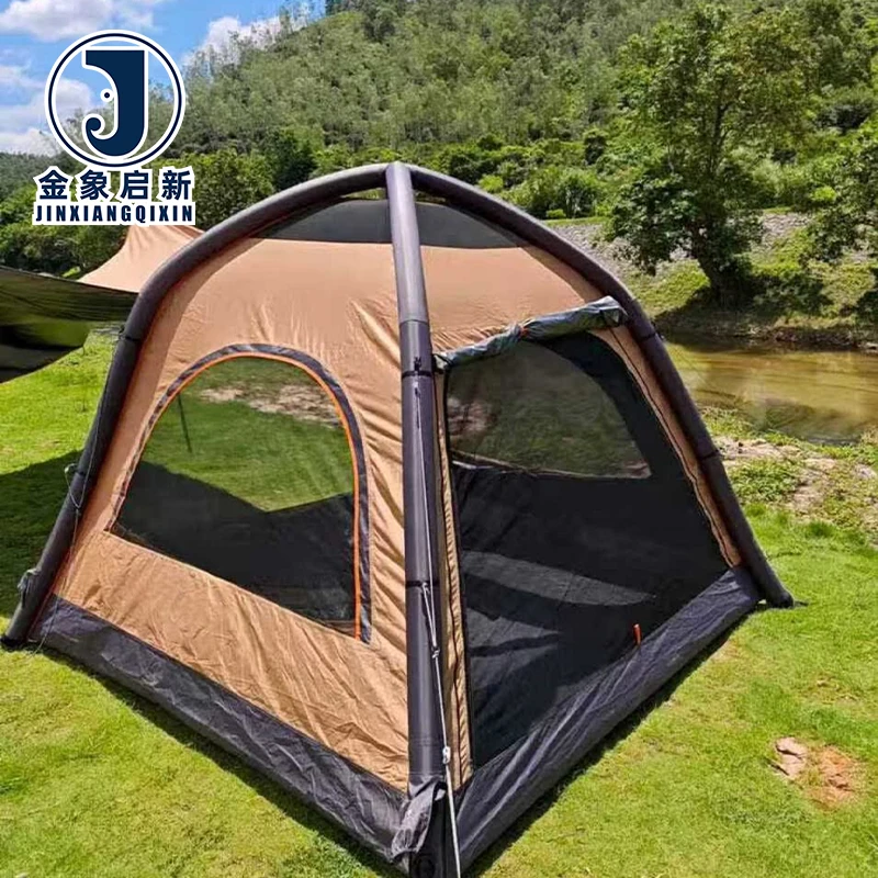 PVC Inflatable Camping Tent 2-3 Person Quick Automatic Opening Four-Season Waterproof Outdoor Air Tent