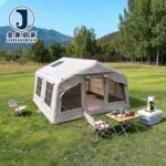 PVC Camping Tent 3-5 Person Automatic Inflatable for Emergency Disaster Relief Quick Setup
