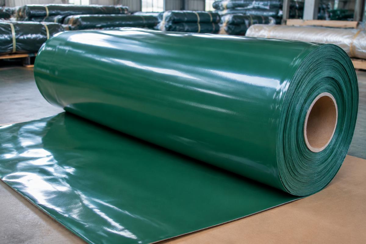 Roll of food-grade anti-UV gas-tight PVC tarpaulin for biogas digester covers